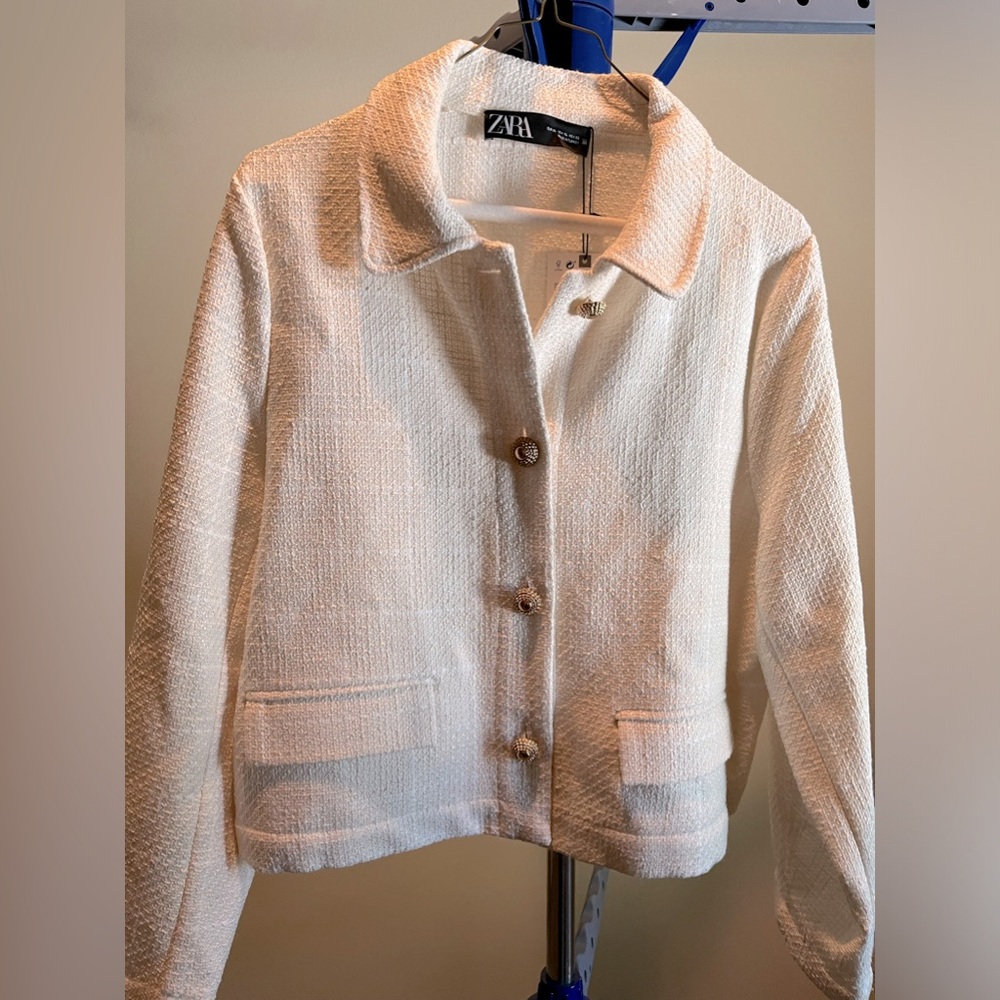 NWT Zara Lightweight Tweed Jacket